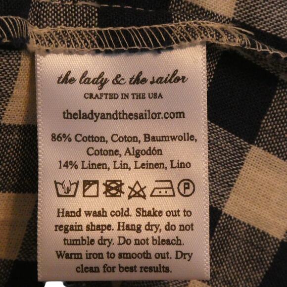 Anthropologie The Lady & The Sailor Gingham Jacket Open Blazer Pockets 2 S/M - Picture 7 of 9